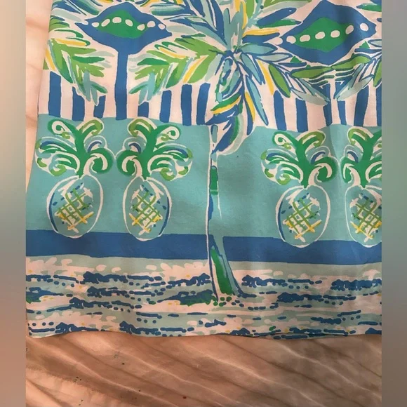 EUC Lilly Pulitzer Bal-Harbour Whisper Blue Mid-Rise Wide Leg Palazzo Pants - Picture 7 of 15